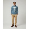 Sudadera Azul Denim Ancla Altonadock Hombre | Moda Náutica Sanxenxo