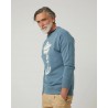 Sudadera Azul Denim Ancla Altonadock Hombre | Moda Náutica Sanxenxo