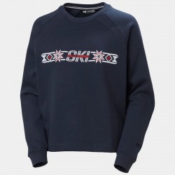 Sudadera Mujer Gris Helly Hansen Ski | Diseño Noruego y Confort Casual