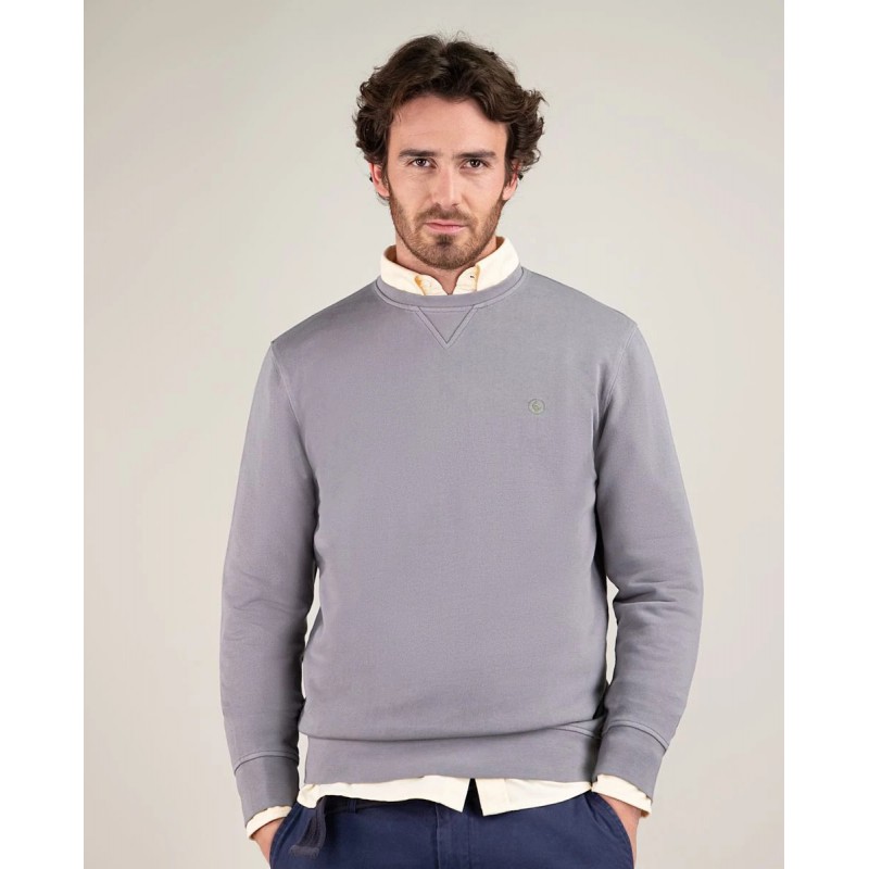 Sudadera gris cuello caja hombre El Ganso - Estilo casual y náutico Sudadera gris cuello caja hombre El Ganso - Estilo casual y náutico