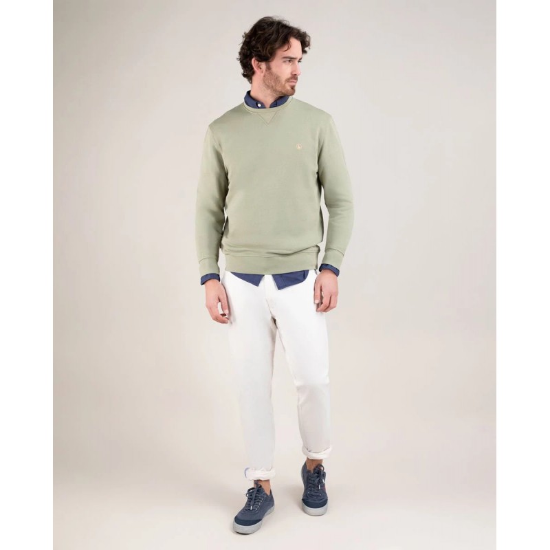 Sudadera verde pastel cuello caja hombre El Ganso Estilo casual