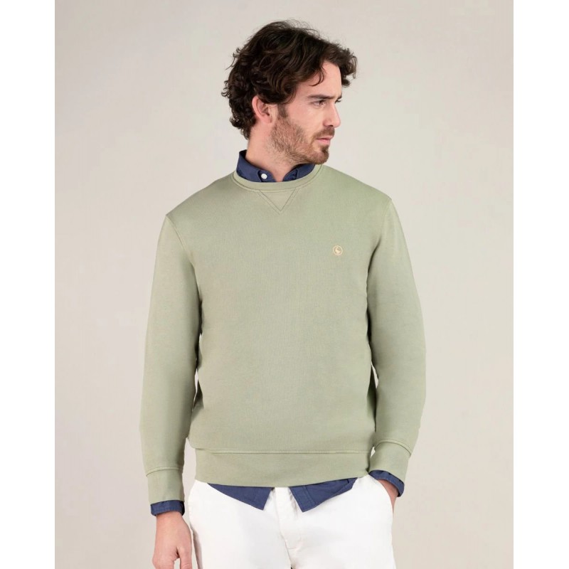 Sudadera verde pastel cuello caja hombre El Ganso - Estilo casual y náutico Sudadera verde pastel cuello caja hombre El Ganso - Estilo casual y náutico