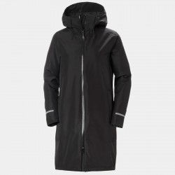 Gabardina impermeable negro Helly Hansen Aspire mujer: elegante, cálida y funcional