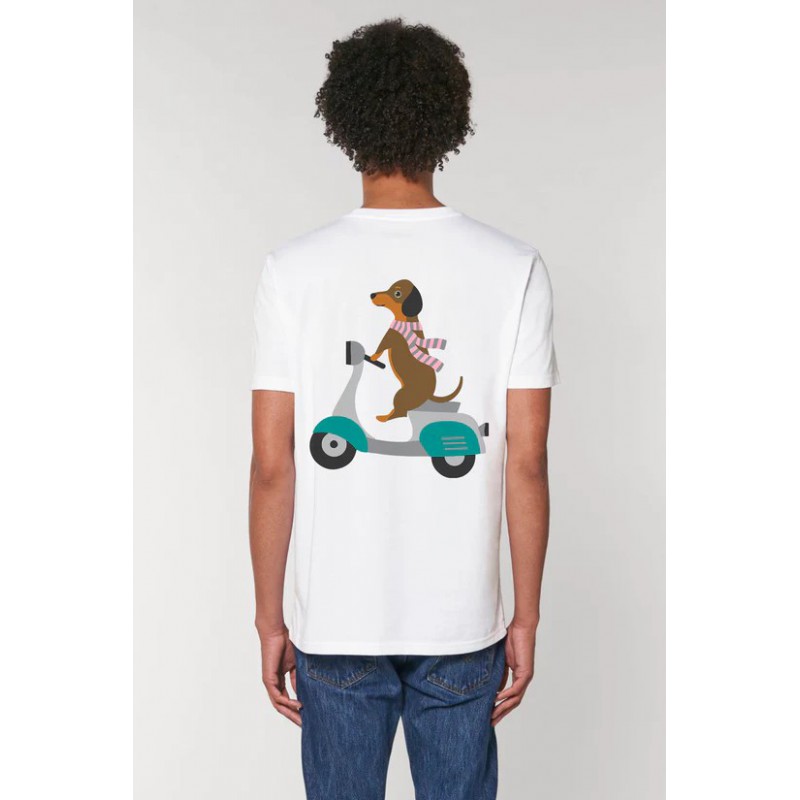Camiseta Blueblue Chihuahua perro motero: algodón orgánico, divertida y sostenible Camiseta Blueblue Chihuahua perro motero: algodón orgánico, divertida y sostenible