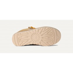 Zapatillas UGG Mujer Beige Cordones Amarillo Mostaza | Tendencia 2025
