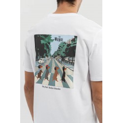 Camiseta Abbey Road Blue Blue Chihuahua Hombre | Algodón orgánico original