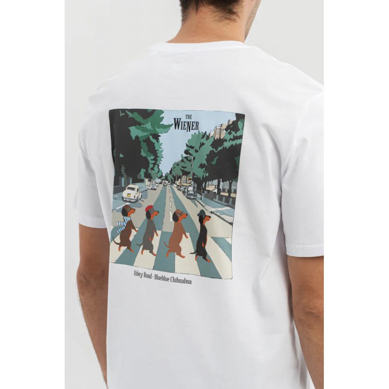 Camiseta Abbey Road Blue Blue Chihuahua Hombre | Algodón orgánico original Camiseta Abbey Road Blue Blue Chihuahua Hombre | Algodón orgánico original