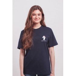 Camiseta azul marino pato Blueblue Chihuahua – Algodón orgánico, diseño náutico y sostenible