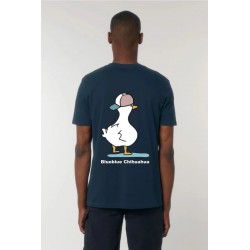 Camiseta azul marino pato Blueblue Chihuahua – Algodón orgánico, diseño náutico y sostenible