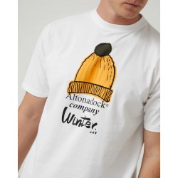 Camiseta Cozy Winter Blanca Altonadock – Algodón, Estilo Náutico Hombre