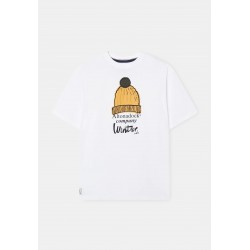 Camiseta Cozy Winter Blanca Altonadock – Algodón, Estilo Náutico Hombre