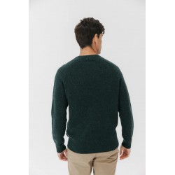 Jersey de Punto Jaspeado Verde Botella Hombre El Pulpo | Eolo Sanxenxo