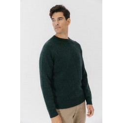 Jersey de Punto Jaspeado Verde Botella Hombre El Pulpo | Eolo Sanxenxo