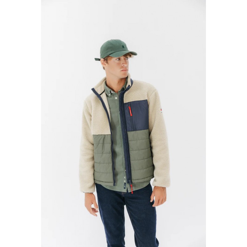 Chaqueta combinada nylon y borreguillo crudo Estonia El Pulpo hombre | Eolo Sanxenxo Chaqueta combinada nylon y borreguillo crudo Estonia El Pulpo hombre | Eolo Sanxenxo