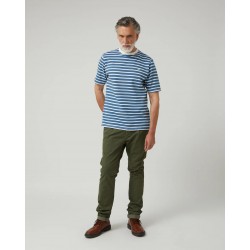 Camiseta Rayas Azul y Blanco Hombre Altonadock – Estilo Náutico y Casual