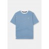 Camiseta Rayas Azul y Blanco Hombre Altonadock – Estilo Náutico y Casual