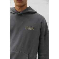Sudadera Unisex Gris con Print Pulpo – Estilo Urbano