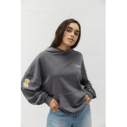 Sudadera Unisex Gris con Print Pulpo – Estilo Urbano