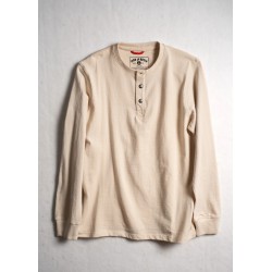 Camiseta Henley Iron & Resin Beige Crudo | Manga Larga Algodón