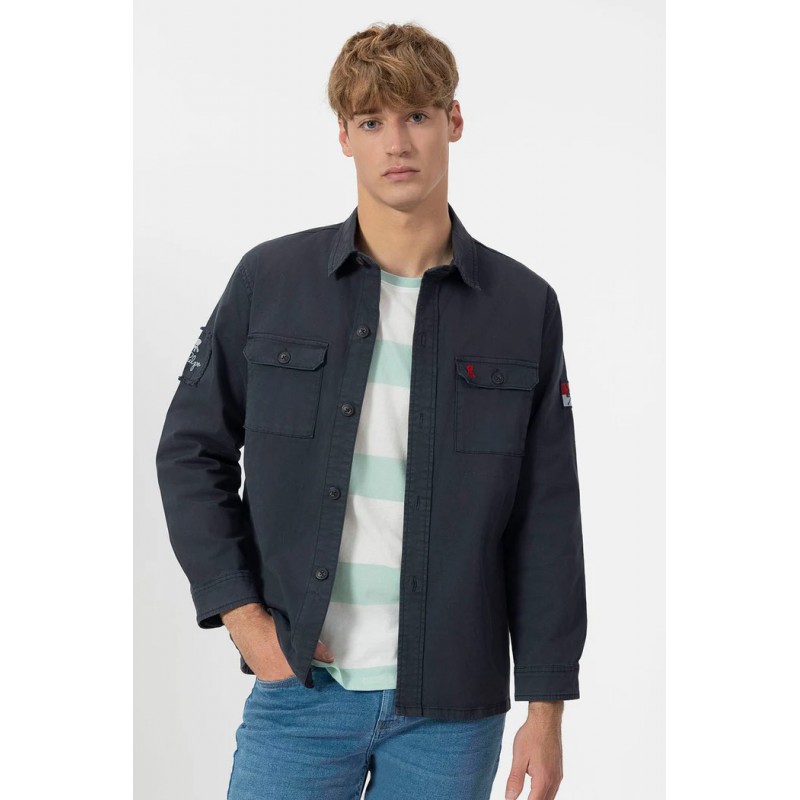 Sobrecamisa El Pulpo Heritage Azul Marino Hombre | Estilo Náutico y Casual Sobrecamisa El Pulpo Heritage Azul Marino Hombre | Estilo Náutico y Casual