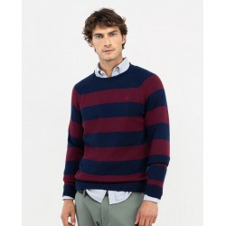 Jersey de Rayas Granate y Azul Marino El Ganso Hombre | Otoño-Invierno