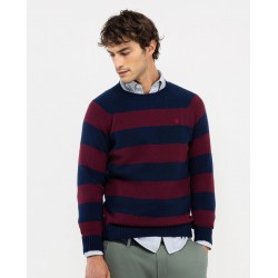 Jersey de Rayas Granate y Azul Marino El Ganso Hombre | Otoño-Invierno