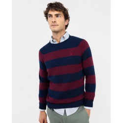 Jersey de Rayas Granate y Azul Marino El Ganso Hombre | Otoño-Invierno