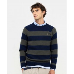 Jersey Rayas Verde y Azul Marino El Ganso Hombre | Eolo Sanxenxo