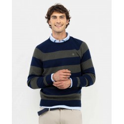 Jersey Rayas Verde y Azul Marino El Ganso Hombre | Eolo Sanxenxo
