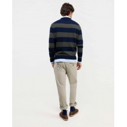 Jersey Rayas Verde y Azul Marino El Ganso Hombre | Eolo Sanxenxo