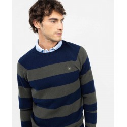Jersey Rayas Verde y Azul Marino El Ganso Hombre | Eolo Sanxenxo