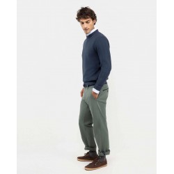 Jersey piqué estructura garment dyed azul marino El Ganso para hombre