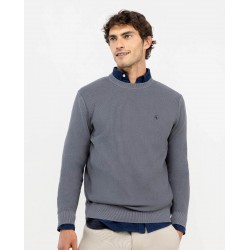 Jersey piqué estructura garment dyed gris El Ganso – moda hombre sostenible y casual