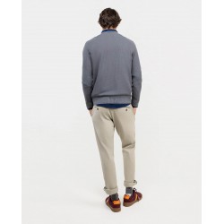 Jersey piqué estructura garment dyed gris El Ganso – moda hombre sostenible y casual