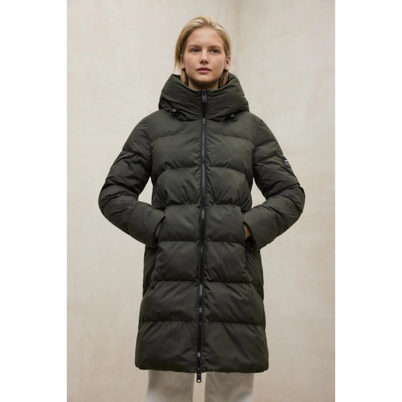 Abrigo Manlie Verde Mujer Ecoalf | Abrigo Largo Reciclado y Cálido