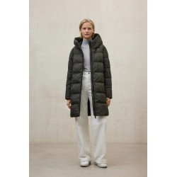 Abrigo Manlie Verde Mujer Ecoalf | Abrigo Largo Reciclado y Cálido