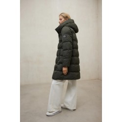 Abrigo Manlie Verde Mujer Ecoalf | Abrigo Largo Reciclado y Cálido