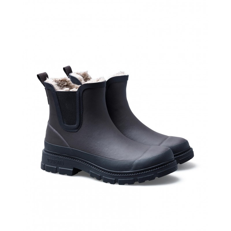 Botas de Agua Verbenas Mujer Marrón con Pelo Interior | Impermeables y Cálidas | Eolo Sanxenxo