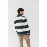 Sudadera El Pulpo Rayas Verde y Blanca Hombre | Algodón Orgánico | Eolo Sanxenxo