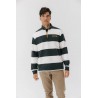 Sudadera El Pulpo Rayas Verde y Blanca Hombre | Algodón Orgánico | Eolo Sanxenxo