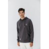 Sudadera El Pulpo Gris Capucha Hombre | Algodón Sostenible | Eolo Sanxenxo