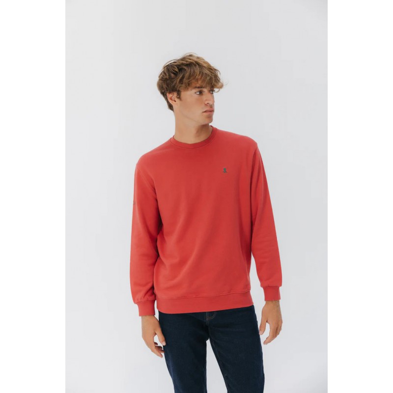 Sudadera El Pulpo Cuello Caja Roja | Algodón Orgánico Hombre | Eolo Sanxenxo
