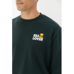 Sudadera El Pulpo Sea Lover Verde | Algodón Orgánico Hombre | Eolo Sanxenxo