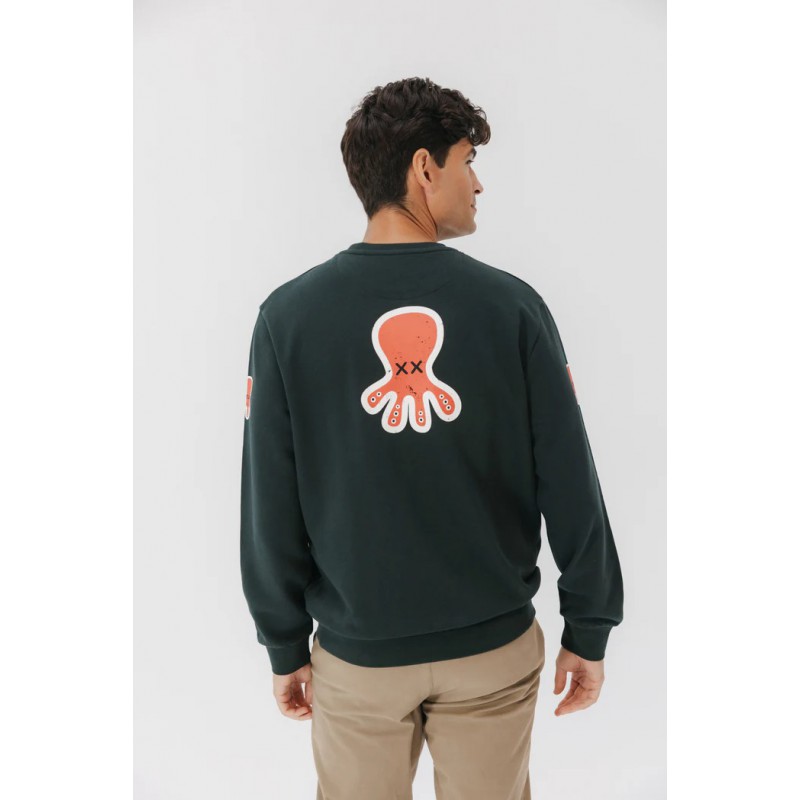Sudadera El Pulpo Verde Unisex | Náutica Casual | Eolo Sanxenxo