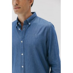 Camisa Denim Azul El Pulpo | Hombre | Estilo Casual Náutico | Eolo Sanxenxo