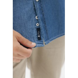 Camisa Denim Azul El Pulpo | Hombre | Estilo Casual Náutico | Eolo Sanxenxo