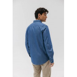 Camisa Denim Azul El Pulpo | Hombre | Estilo Casual Náutico | Eolo Sanxenxo