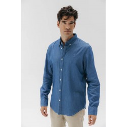 Camisa Denim Azul El Pulpo | Hombre | Estilo Casual Náutico | Eolo Sanxenxo