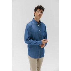 Camisa Denim Azul El Pulpo | Hombre | Estilo Casual Náutico | Eolo Sanxenxo