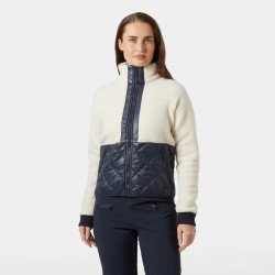 Polar Mujer Helly Hansen Blanco Marino – Calidez Náutica y Estilo